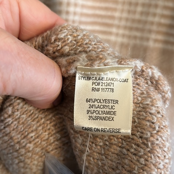 Carly Jean - size M long soft long sweater. NNT colors cream & soft sand - Picture 12 of 12